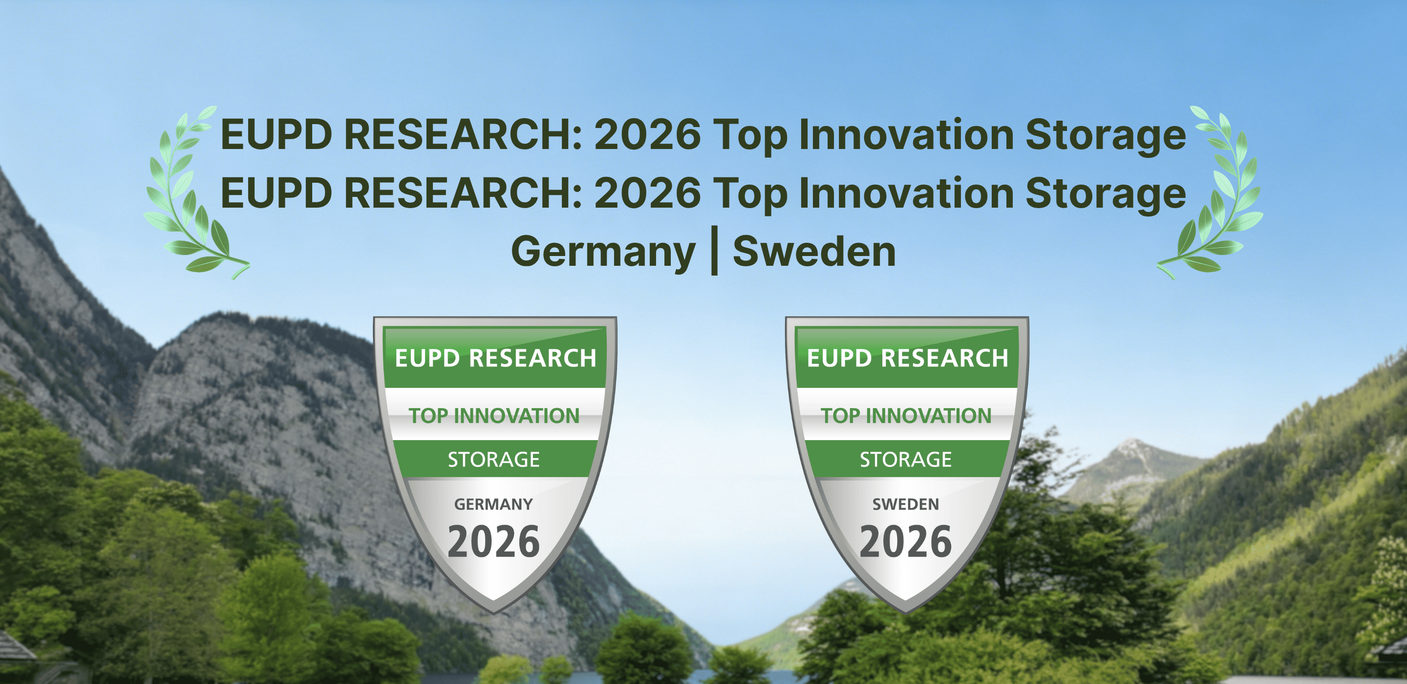 Ultimati Energie energy storage solutions recognized by EUPD Research Top Innovation Storage 2026 in Germany and Sweden